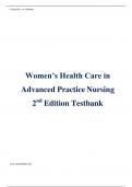 Test bank For Women's Health Care in Advanced Practice Nursing 2nd Edition by Ivy M Alexander | 2023/2024 | Chapter 1-46 | Complete Questions and Answers A+ LATEST