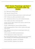 CSCC Human Physiology Lab Exam 1 Questions and Answers 2024 Top Graded