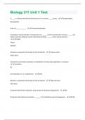 Biology 211 Unit 1 Test Questions And Answers Rated A+