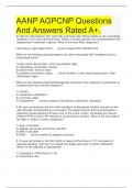 AANP AGPCNP Questions And Answers Rated A+.