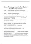 Human Physiology, Stuart Ira Fox Chapter 4 Questions and Answers