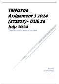 TMN3706 Assignment 3 2024 (872807)- DUE 26 July 2024