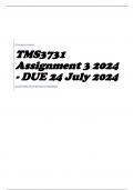 TMS3731 Assignment 3 2024 - DUE 24 July 2024