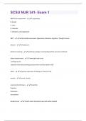 SCSU NUR 341- Exam 1 Questions And Answers Rated A+