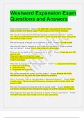 Westward Expansion Exam Questions and Answers