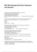 MLT Microbiology Quiz Exam Questions And Answers