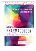 Test Bank for Lehne's Pharmacology for Nursing Care, 11th Edition by Jacqueline Burchum & Laura Rosenthal