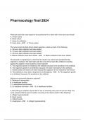 Pharmacology final 2024