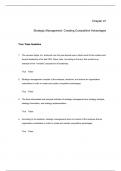 Test Item File- Practice Test - Strategic Management,Dess,7e 