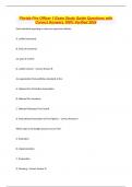 Florida Fire Officer 1 Exam Study Guide Questions with Correct Answers 100% Verified 2024