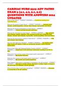 CARDIAC NURS 5315 ADV PATHO EXAM 3 (4.1, 4.2, 5.1, 5.2) QUESTIONS WITH ANSWERS 2024 UPDATED