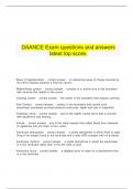    DAANCE Exam questions and answers latest top score.