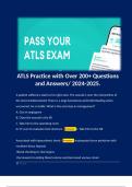 ATLS Practice with Over 200+ Questions and Answers/ 2024-2025.   