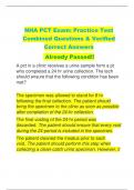 NHA PCT Exam: Practice Test Combined Questions & Verified  Correct Answers Already Passed!!