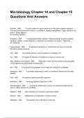 Microbiology Chapter 14 and Chapter 15 Questions And Answers