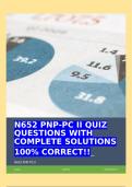 N652 PNP-PC II QUIZ QUESTIONS WITH COMPLETE SOLUTIONS 100% CORRECT!!