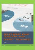 PET/CT BOARD EXAM QUESTIONS WITH CORRECT SOLUTIONS!!