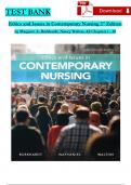 TEST BANK For Burkhardt, Ethics and Issues in Contemporary Nursing 3rd Canadian Edition, Verified Chapters 1 - 20, Complete Newest Version