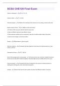 SCSU CHE120 Final Exam Questions And Answers