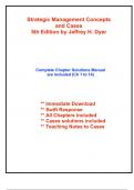 Solutions for Strategic Management Concepts and Cases, 5th Edition Dyer (All Chapters included)