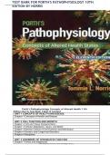 TEST BANK FOR PORTH'S PATHOPHYSIOLOGY 10TH EDITION BY NORRIS