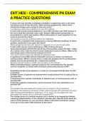 EXIT HESI - COMPREHENSIVE PN EXAM A PRACTICE QUESTIONS