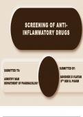 Screening of antiinflammatory drugs