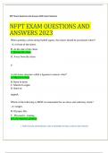 NFPT Exam Questions And Answers With Accurate Solutions