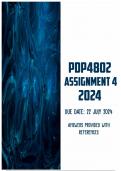 PDP4802 Assignment 4 2024 | Due 22 July 2024