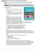 Foundations for Population Health in Community Public Health Nursing 5th Edition Test Bank   All Chapters (1-32) | A+ ULTIMATE GUIDE