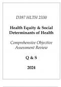 (WGU D397) HLTH 2330 Health Equity & Social Determinants of Health Comprehensive OA Review