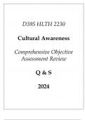 WGU D395) HLTH 2230 Cultural Awareness Comprehensive OA Review Q & S 2024.