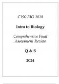 (WGU C190) BIO 1010 Intro to Biology Comprehensive FA Review Q & S 2024