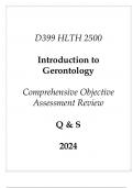 (WGU D399) HLTH 2500 Intro to Gerontology Comprehensive OA Review Q & S 2024.