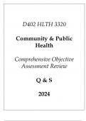 (WGU D402) HLTH 3320 Community & Public Health Comprehensive OA Review Q & S 2024.