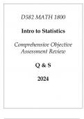 (WGU D582) MATH 1800 Intro to Statistics Comprehensive OA Review Q & S 2024.