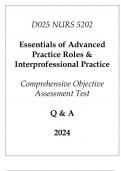 (WGU D025) NURS 5202 Essentials of Advanced Practice Roles & Interprofessional Practice