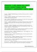 PRAXIS 2 MS ENGLISH 5047 EXAM QUESTIONS WITH CORRECT ANSWERS 100% 2024