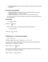 Alle belangrijke verdelingen/distributions 