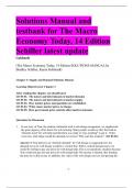 Solutions Manual and testbank for The Macro Economy Today, 14 Edition Schiller latest update