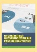 NPORS 25 TEST QUESTIONS WITH ALL PASSED SOLUTIONS!!