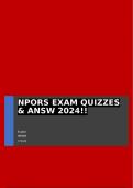 NPORS EXAM QUIZZES & ANSW 2024!!