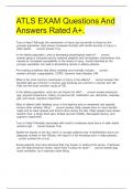 ATLS EXAM Questions And Answers Rated A+.