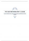 PSY 6635 MIDTERM (PART 1) EXAM QUESTIONS WITH GUARANTEED ACCURATE ANSWERS