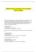  AANP Practice Questions and answers 100% verified.