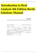 Introduction to Real   Analysis 4th Edition Bartle     Solutions Manual          