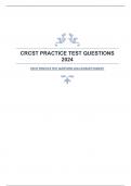 CRCST PRACTICE TEST QUESTIONS 2024 ALREADY PASSED!!