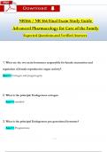 NR 566/ NR566 Final Exam Study Guide Qs & Ans (Latest 2024 / 2025): Advanced Pharmacology for Care of the Family (Verified Answers)