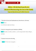 NR 566/ NR566 Final Exam Review Qs & Ans (Latest 2024 / 2025): Advanced Pharmacology for Care of the Family (Verified Answers)