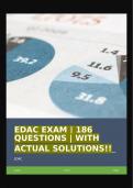 EDAC EXAM | 186 QUESTIONS | WITH ACTUAL SOLUTIONS!!